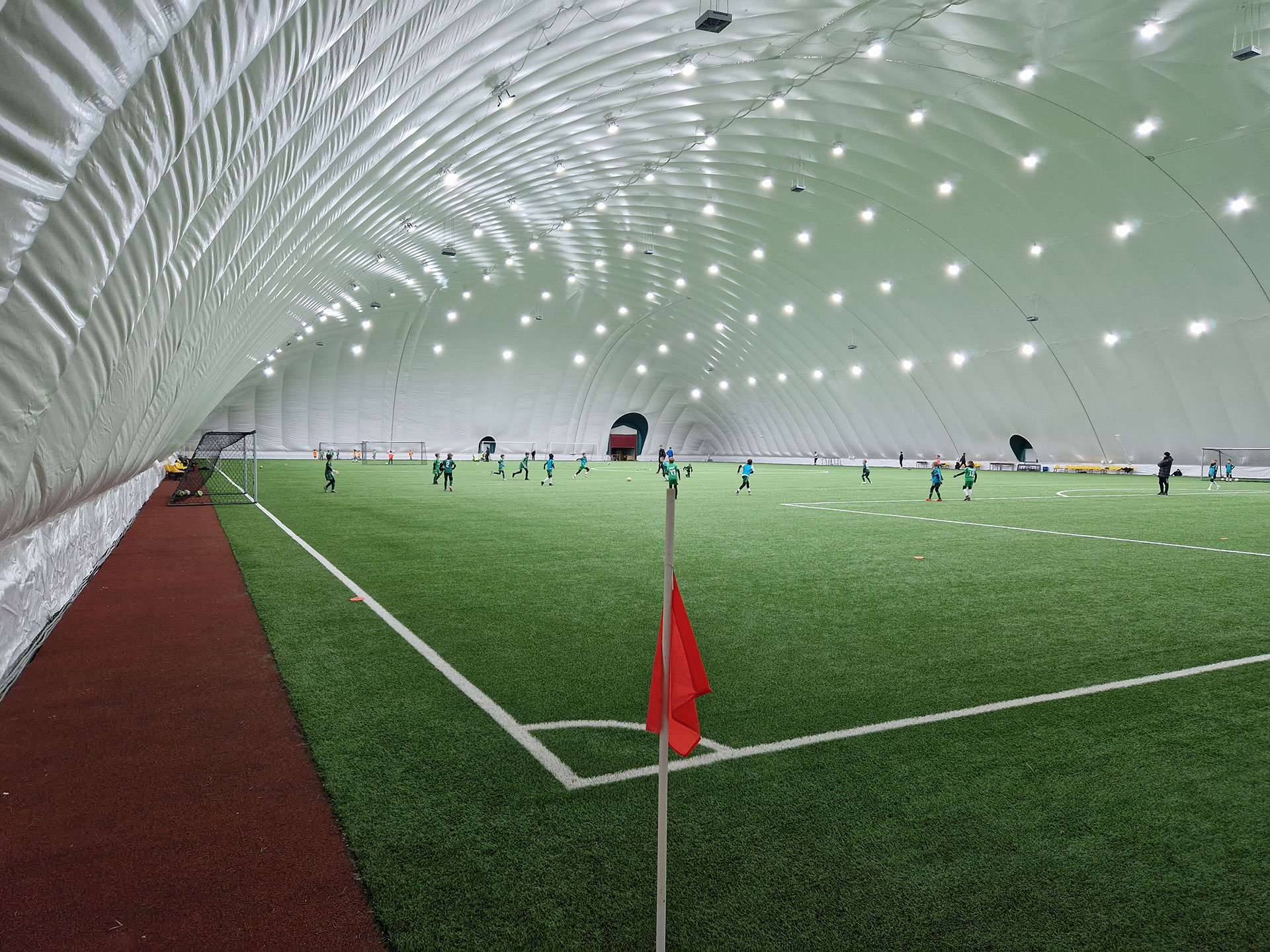 Interior of football Air Dome